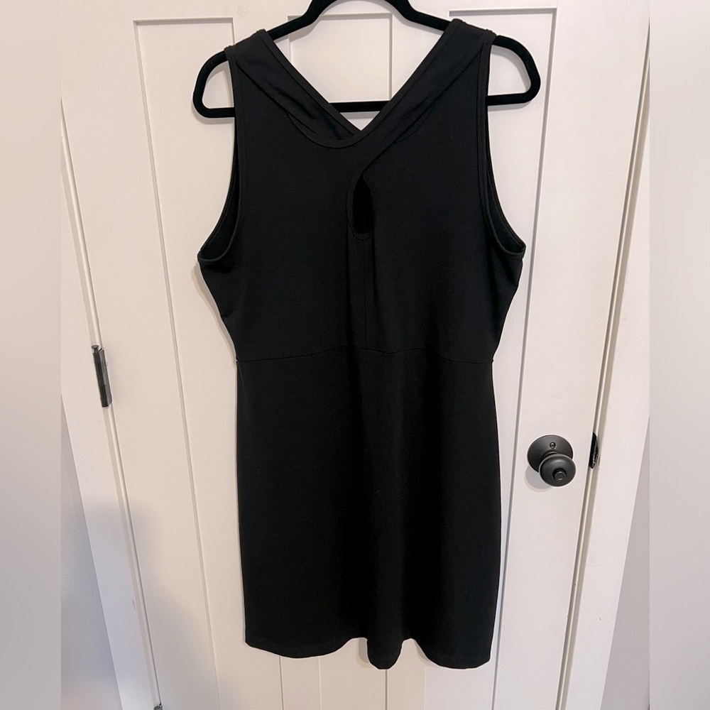 Eddie Bauer women’s sleeveless cross cross back bodycon fitted summer dress XL